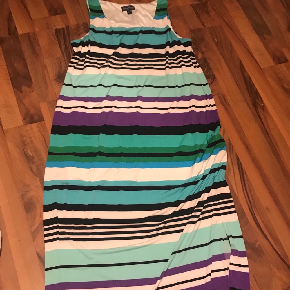 SOLD!Striped Maxi sleeveless dress Jessica Howard